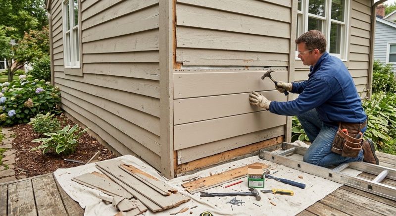 Our team working on Siding Service projects in Larimer County, CO
