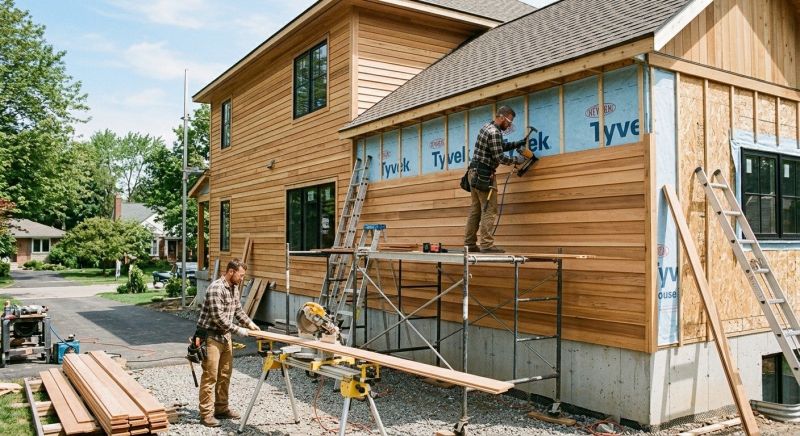 Faux Wood Siding Installation in Timnath, CO